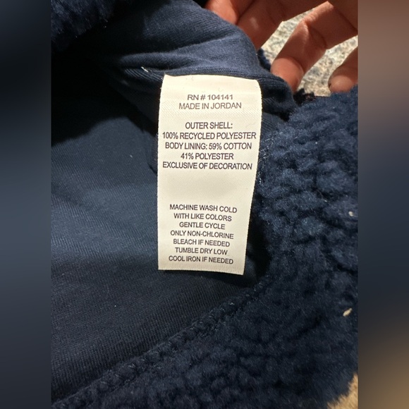 Alpine Design Vintage Blue Sherpa Pullover - Picture 6 of 7